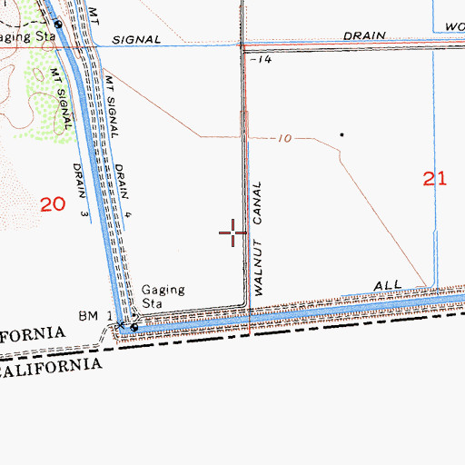 Topographic Map of Walnut Canal, CA