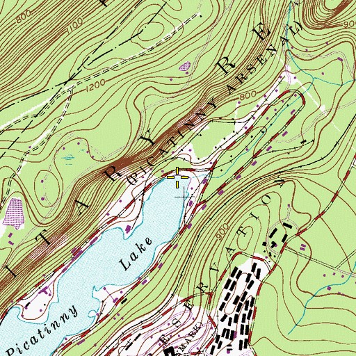 Topographic Map of Picatinny Arsenal, NJ