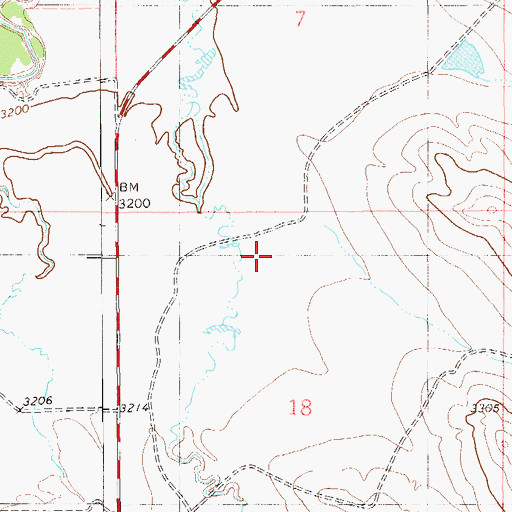 Topographic Map of Ekalaka Mini-Mutes Radar Site, MT