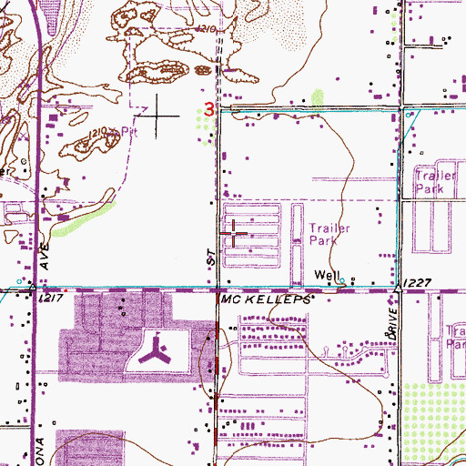 Topographic Map of Sundial Mobile Park, AZ