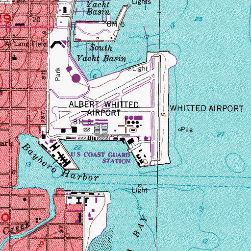 Topographic Map of Coast Guard Air Station Clearwater, FL