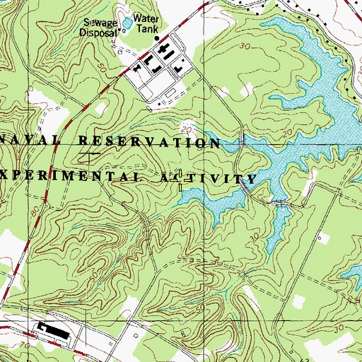Topographic Map of Camp Peary, VA