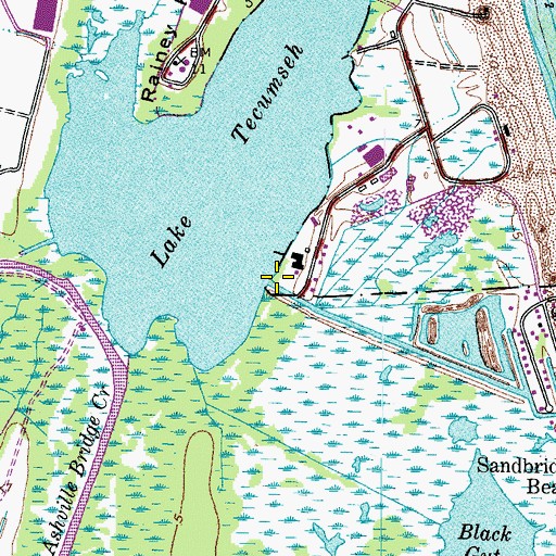 Topographic Map of Dam Neck Annex, VA