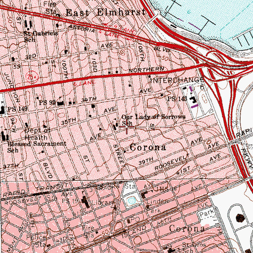 Topographic Map of Faith Baptist Church, NY