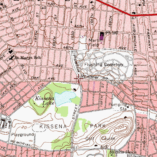 Topographic Map of Full Gospel Central Church, NY