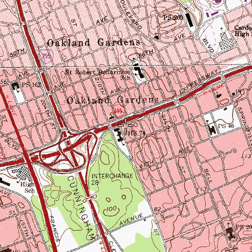 Topographic Map of Glory Lutheran Church, NY