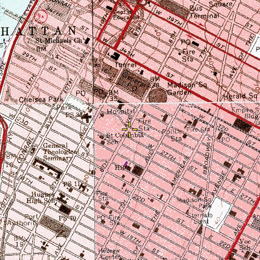 Topographic Map of David Dubinsky Student Center, NY