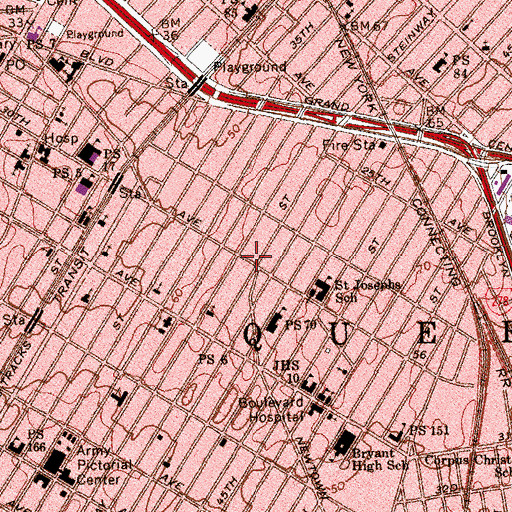 Topographic Map of Astoria Theatre (historical), NY