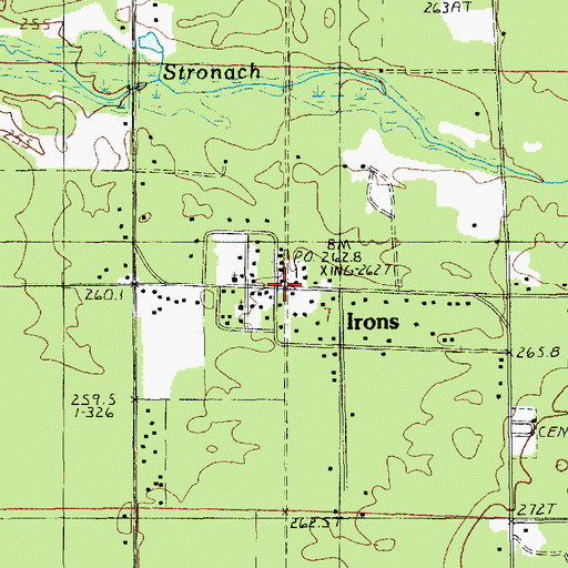 Topographic Map of Irons Station (historical), MI