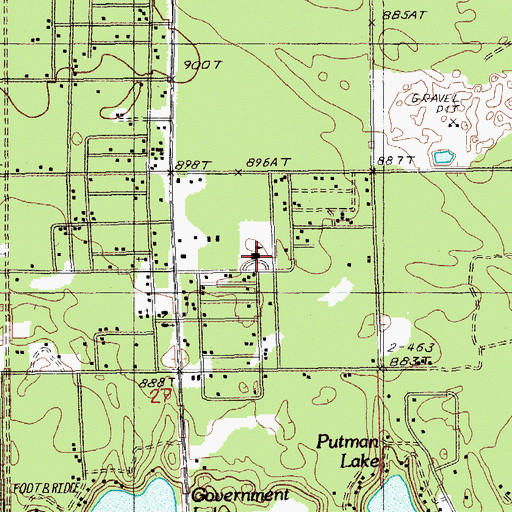 Topographic Map of Lorenzo R Nelson Elementary School, MI