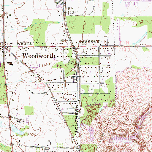 Topographic Map of Maplecroft Mobile Home Park, OH