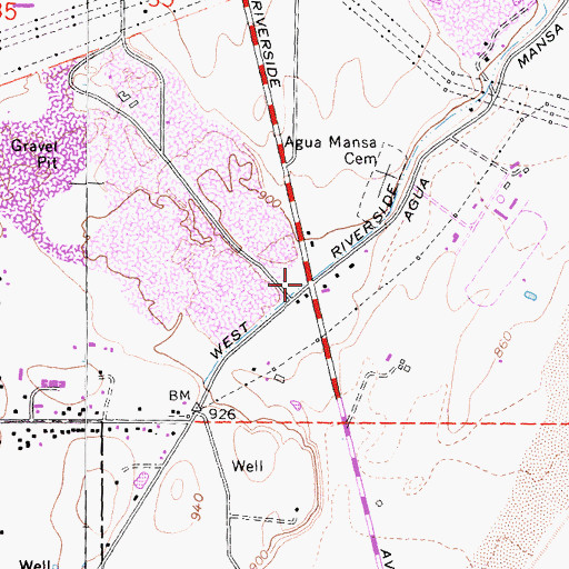 Topographic Map of West Riverside Canal, CA
