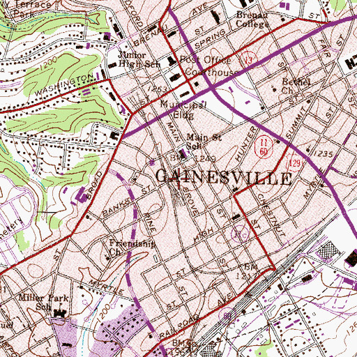 Topographic Map of Christ First Church, GA