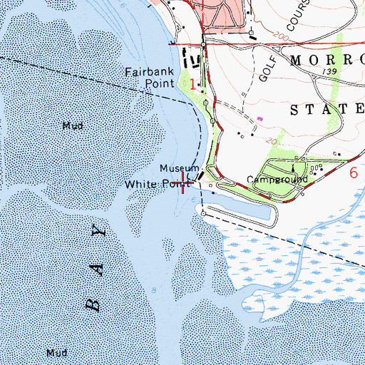 Topographic Map of White Point, CA