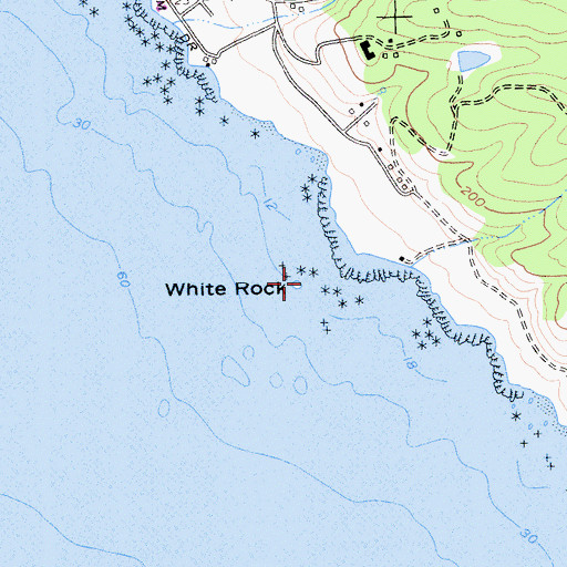 Topographic Map of White Rock, CA