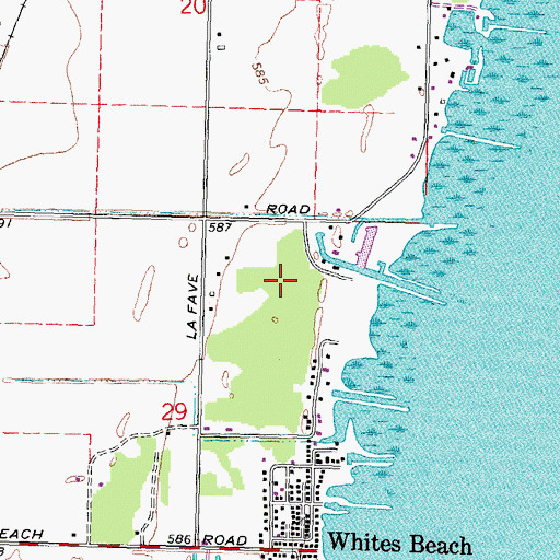 Topographic Map of Standish Nature Preserve, MI