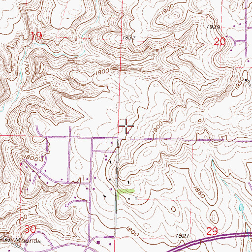 Topographic Map of Church of Jesus Christ of Latter Day Saints, ND