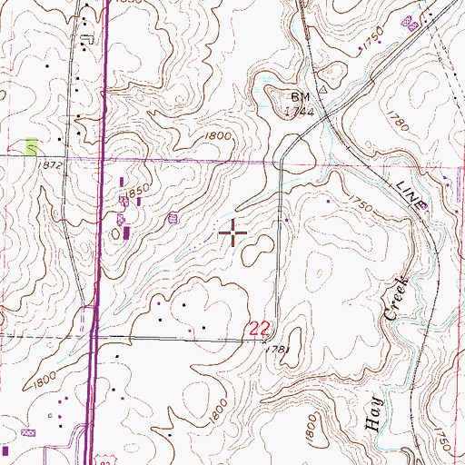 Topographic Map of North Valley Park, ND