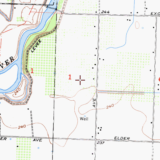 Topographic Map of Warmerdam Orchards, CA