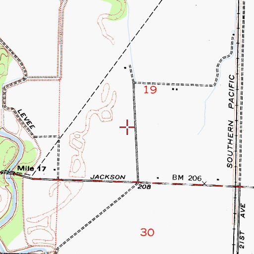 Topographic Map of South Fork Ranch, CA