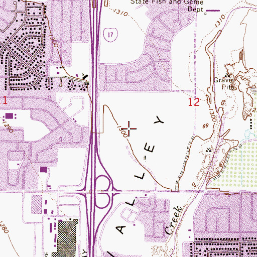 Topographic Map of Thunderbird Valley Number Two, AZ