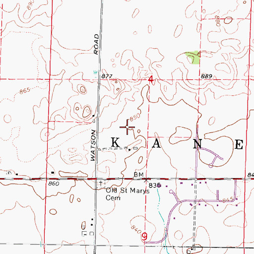Topographic Map of Kuipers Family Farm, IL