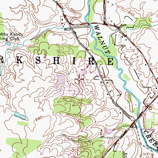 Topographic Map of Berkshire Lake Campground, OH