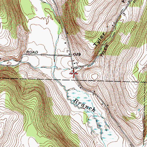 Topographic Map of Jewell Farms, NY