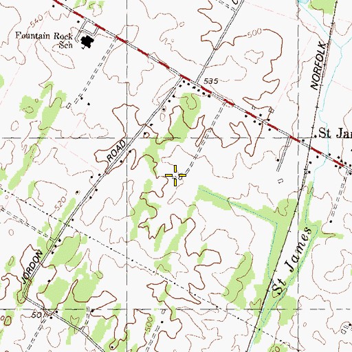 Topographic Map of Fountain Rock Farm, MD