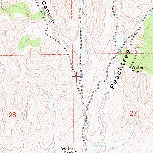 Topographic Map of Windmill Canyon, CA