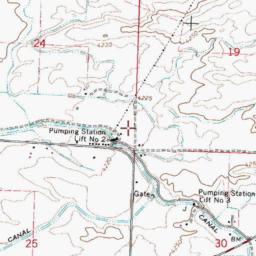 Topographic Map of B 2 Pipeline, ID