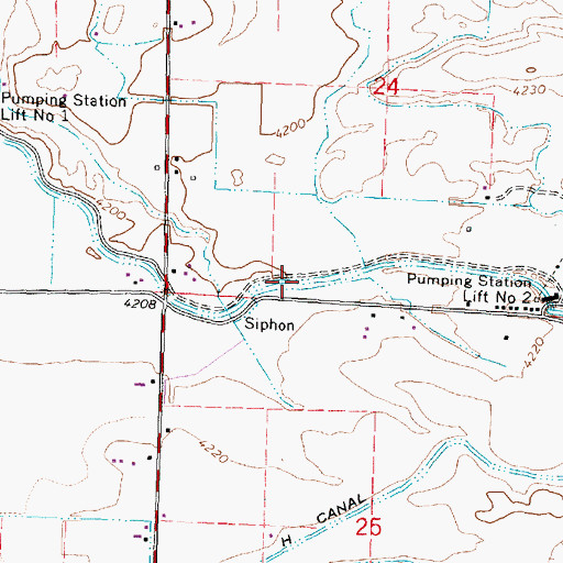 Topographic Map of B Feeder, ID