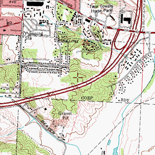Topographic Map of Park Hills Crossing, OH