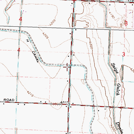 Topographic Map of H 19 Lateral, ID