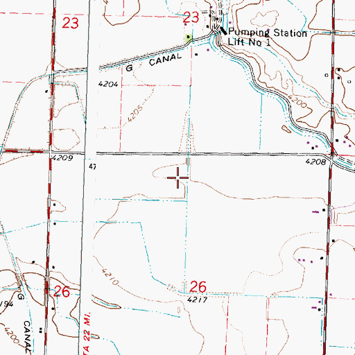 Topographic Map of H 2 B Lateral, ID