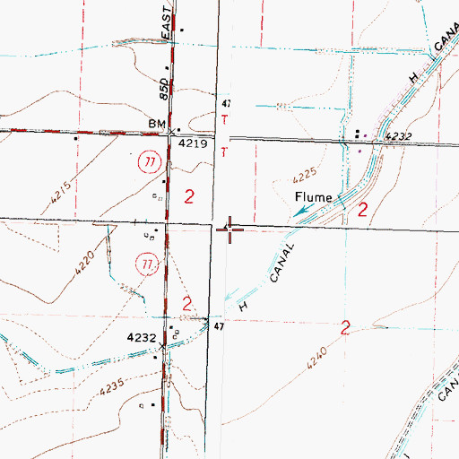 Topographic Map of H 6 Lateral, ID