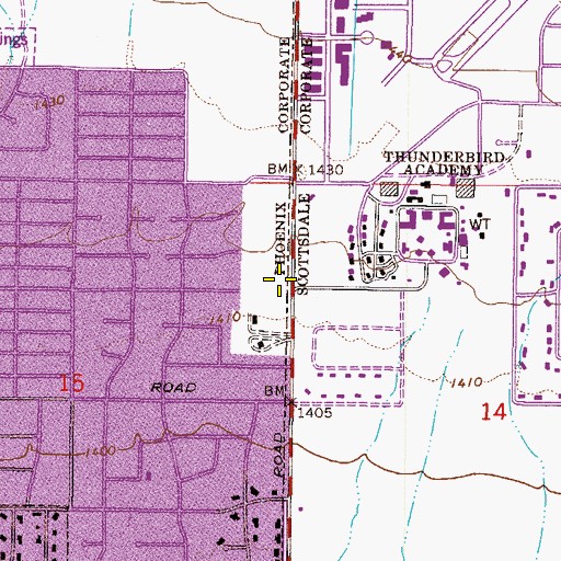 Topographic Map of Phoenix Seminary, AZ