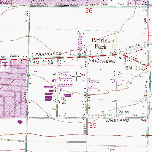 Topographic Map of Desert Marigold School, AZ