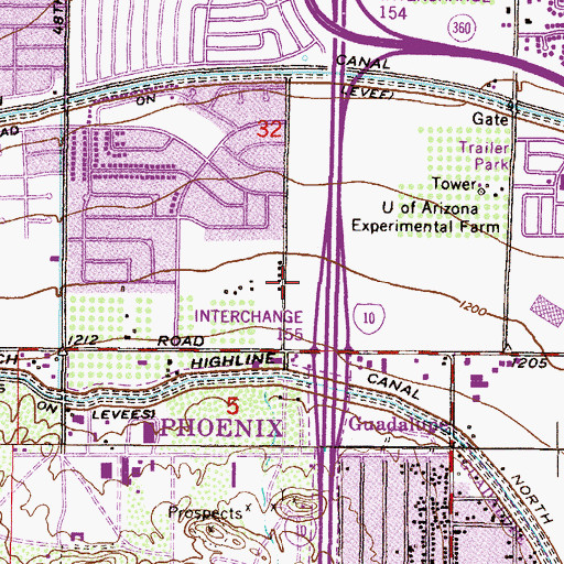Topographic Map of ITT Technical Institute, AZ
