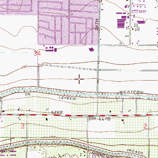 Topographic Map of South Mountain Community College, AZ
