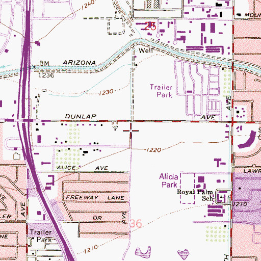 Topographic Map of Argosy University Phoenix Campus, AZ