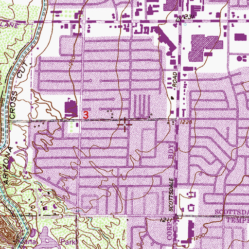 Topographic Map of Abiding Savior School, AZ
