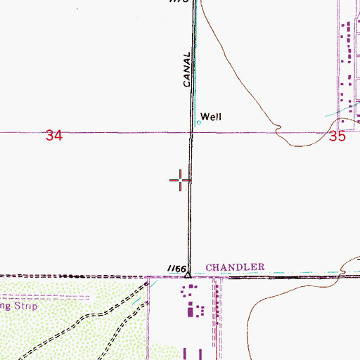 Topographic Map of Kyrene del Pueblo Middle School, AZ