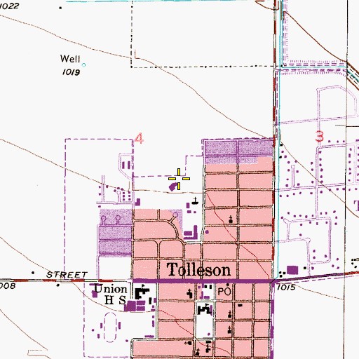 Topographic Map of P H Gonzales Elementary School, AZ