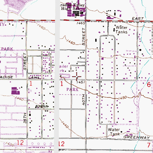 Topographic Map of Freedom Academy, AZ