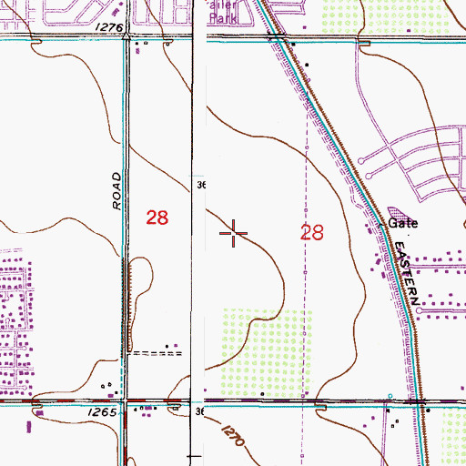 Topographic Map of Johnson Elementary School, AZ