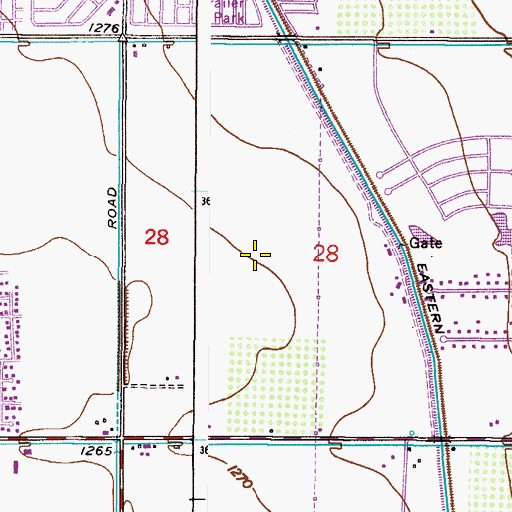 Topographic Map of Johnson Elementary School, AZ