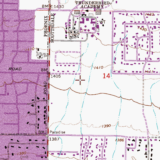 Topographic Map of Sonoran Sky Elementary School, AZ