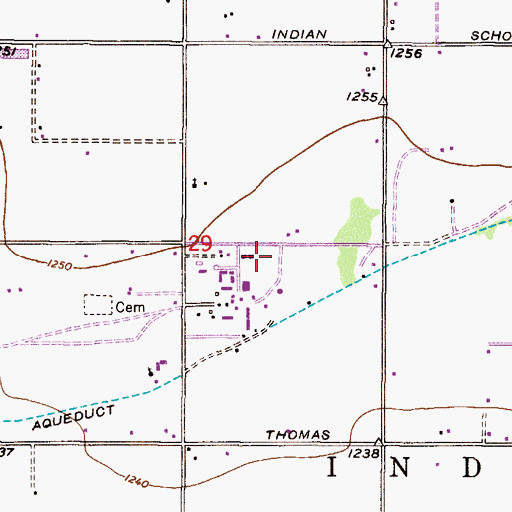 Topographic Map of Desert Eagle Secondary School, AZ