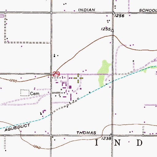 Topographic Map of Desert Eagle Secondary School, AZ